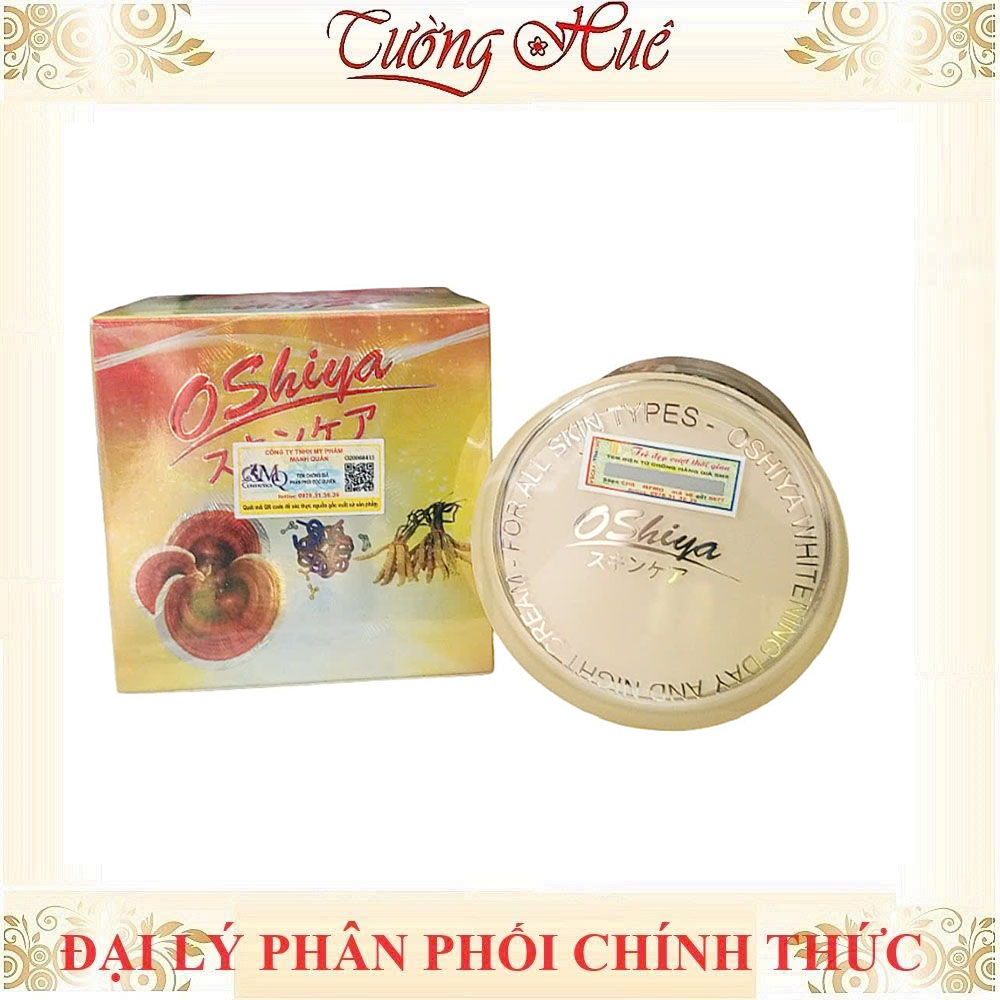 Kem Dưỡng Trắng Da OSHIYA Collagen - Linh Chi - Đông Trùng Hạ Thảo - 20g.