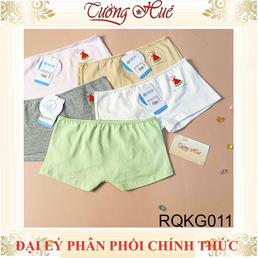 Quần lót bé gái Relax RQKG011 6T-11T quần dạng đùi chất cotton mềm màu trơn họa tiết nhỏ xinh.