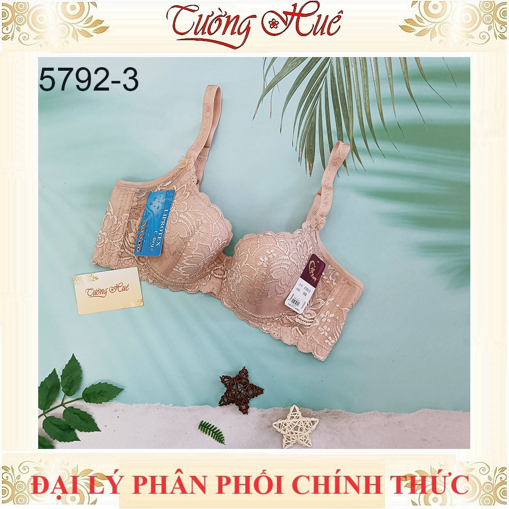 Áo lót nữ Đài Loan Iway 5792-3 Áo lót mút mỏng có gọng phối ren lưng bản to 3 móc cài.