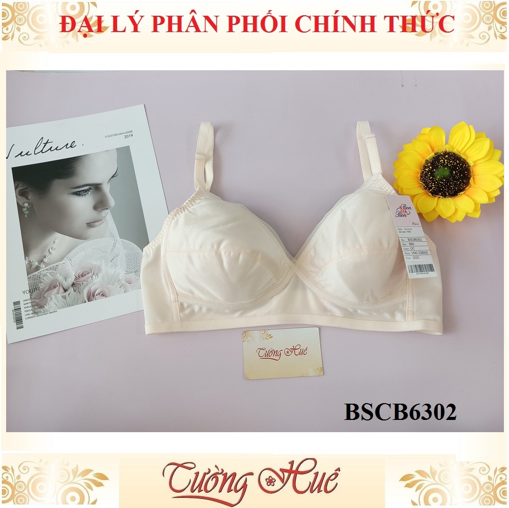 Áo lót nữ Bon Bon BSCB 6302 áo ngực mút mỏng, không gọng lưng bảng to.