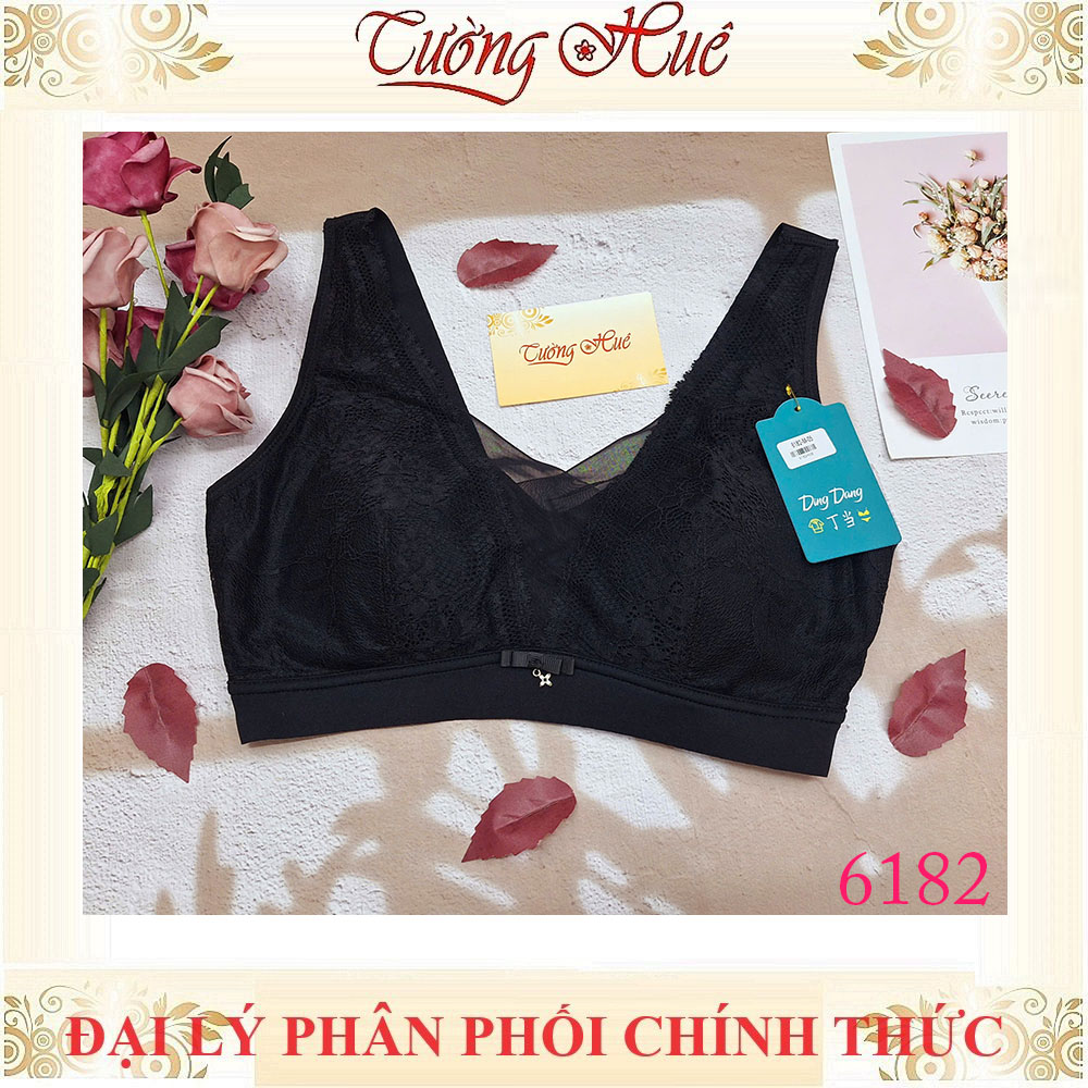 Áo Lót Nữ Ding Dang 6182 Dang Bra Không Gọng Mút Mỏng Bảng Lưng To 3 Móc cài