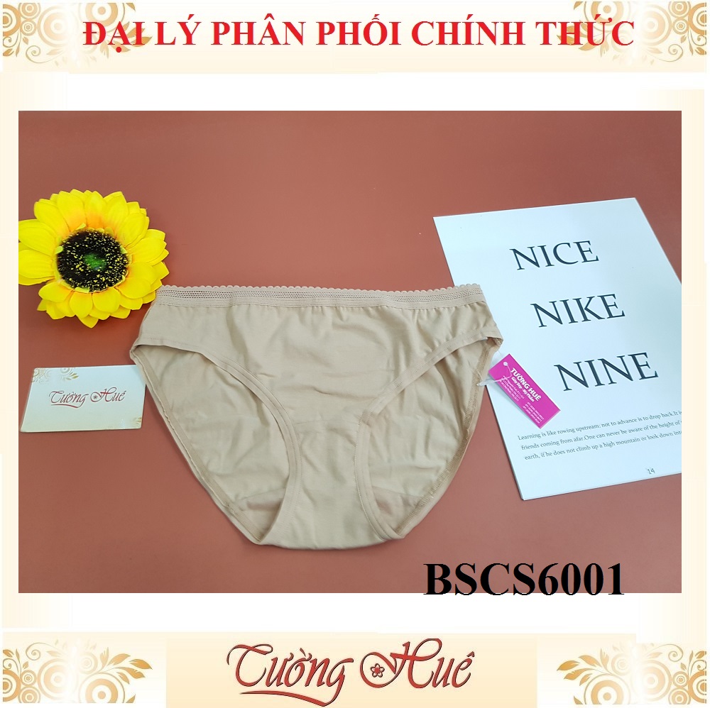 Quần lót nữ Bon Bon BSCS 6001 cotton trơn lưng cao vừa.