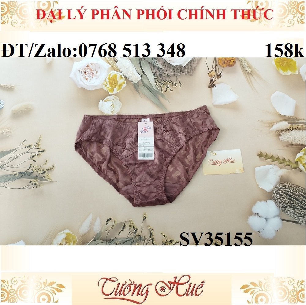 Quần lót nữ Bon Bon SV35155 ren thêu, lưng vừa