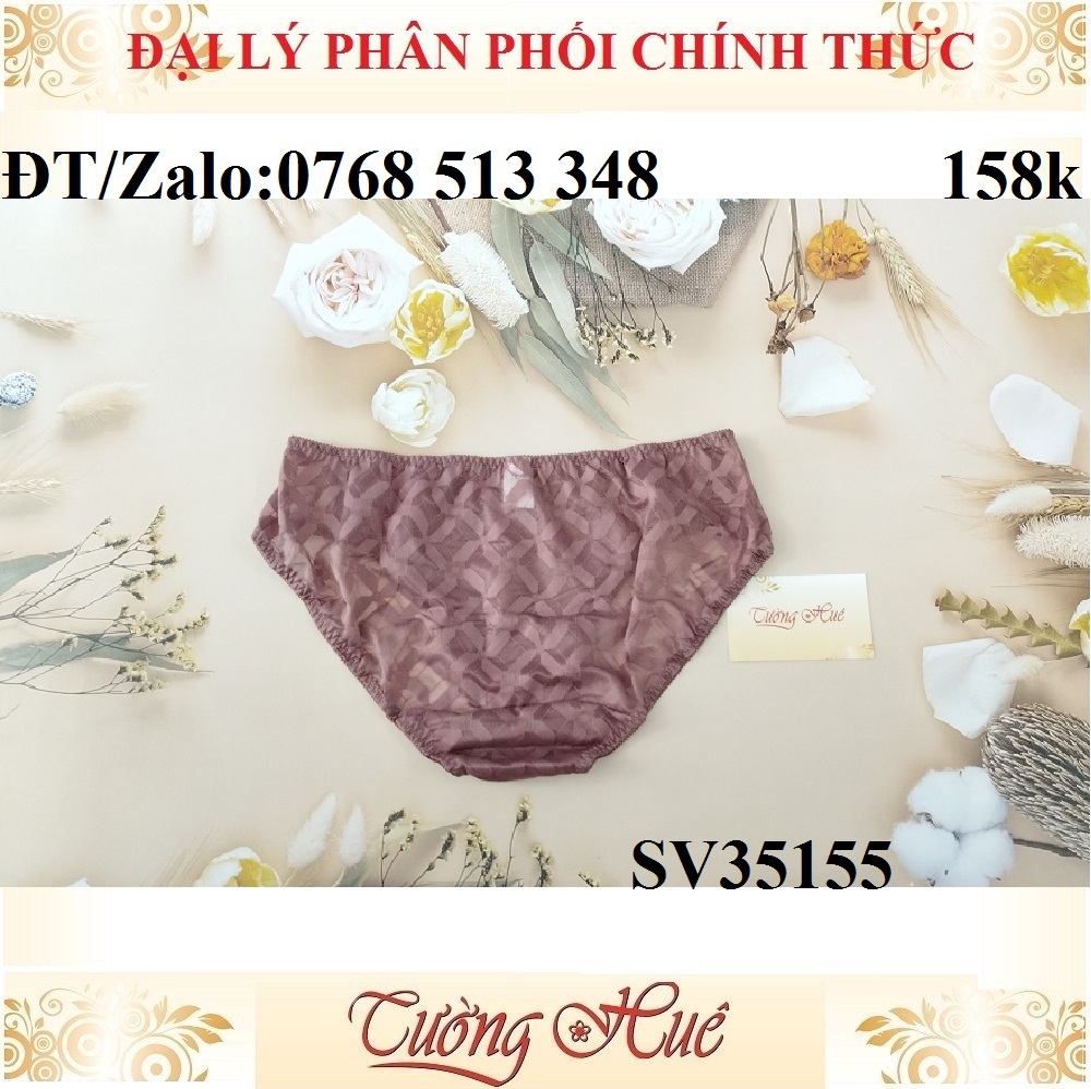 Quần lót nữ Bon Bon SV35155 ren thêu, lưng vừa