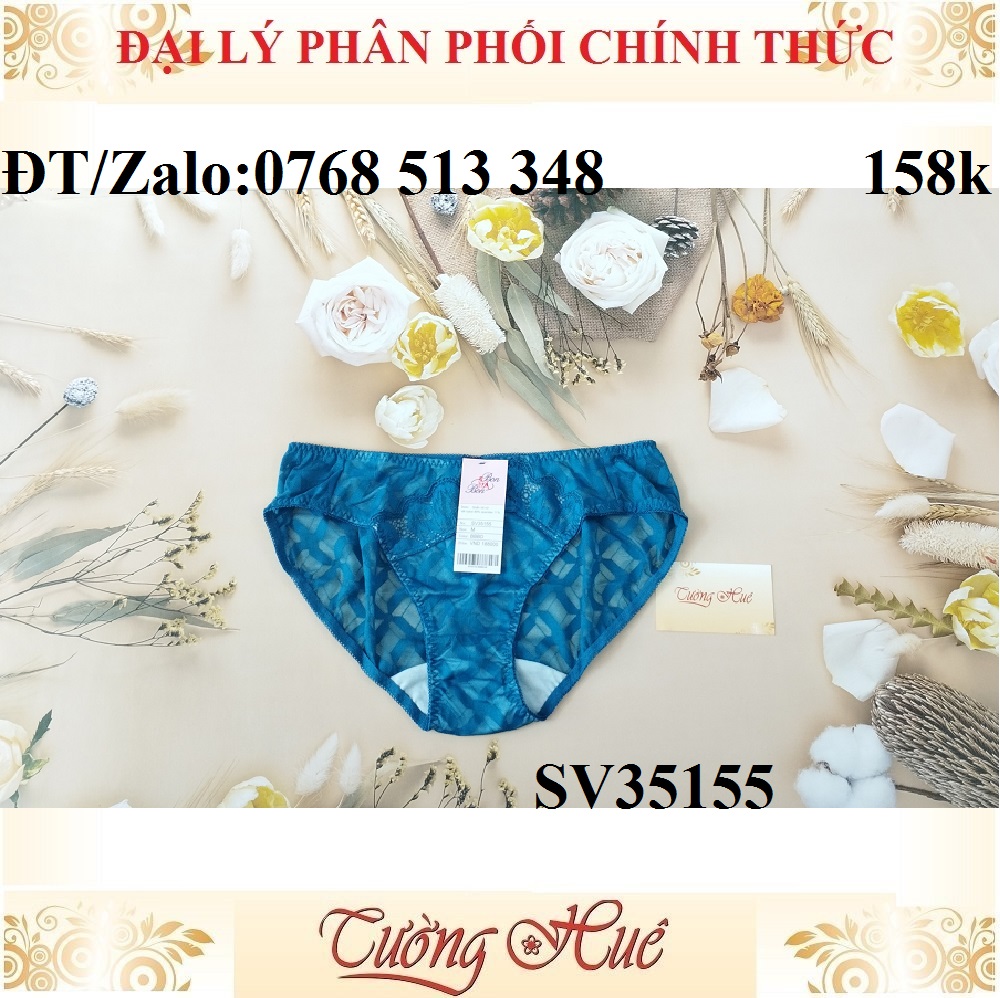 Quần lót nữ Bon Bon SV35155 ren thêu, lưng vừa