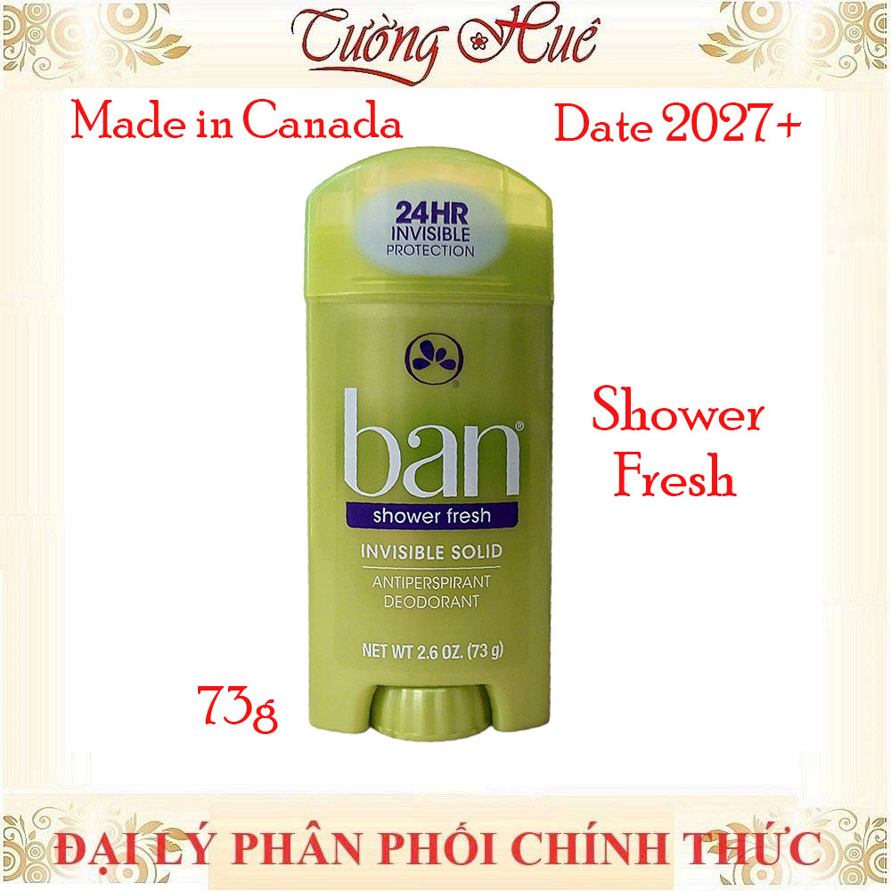 Lăn Khử Mùi Nữ BAN Inisible Solid Antiperspirant Deodorant - 73g (Có Lựa Chọn)
