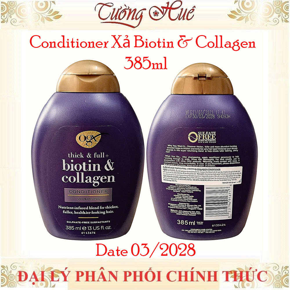 Gội Xả OGX Thick & Full - Biotin & Collagen 385ml - (Có Lựa Chọn)