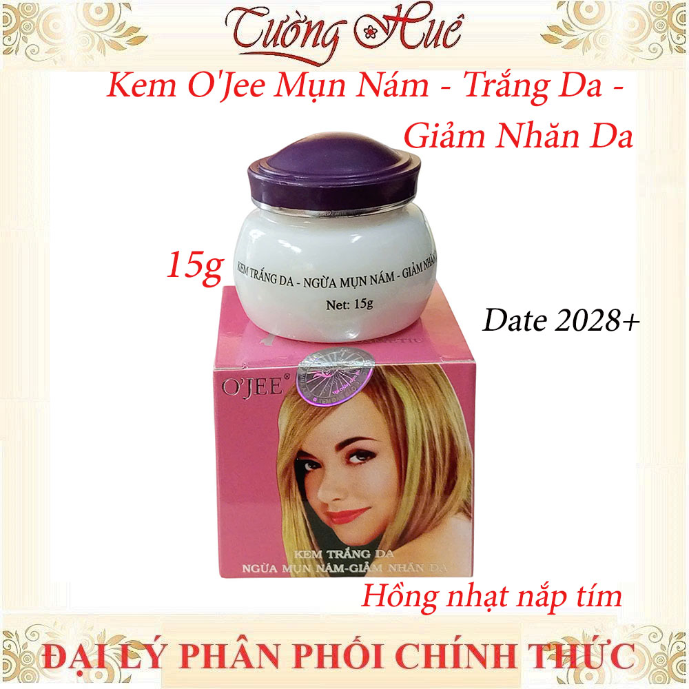 Kem O'Jee Mụn Nám - Trắng Da - Giảm Nhờn - 15g - Nắp Tím