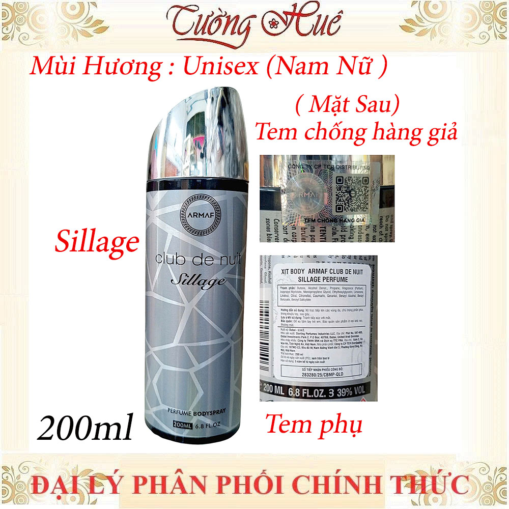 Xịt Khử Mùi ARMAF Club de Nuit Khử Mùi, Lưu Hương ( Có sự lựa chọn)