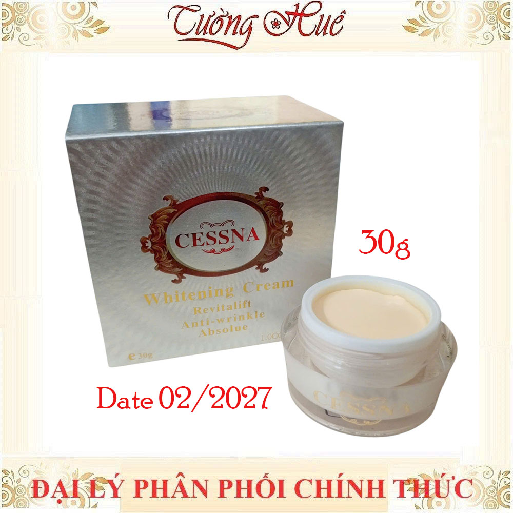 Kem Cessna dưỡng trắng da, giữ ẩm, chống nhăn, chảy xệ - Bạc - 30g
