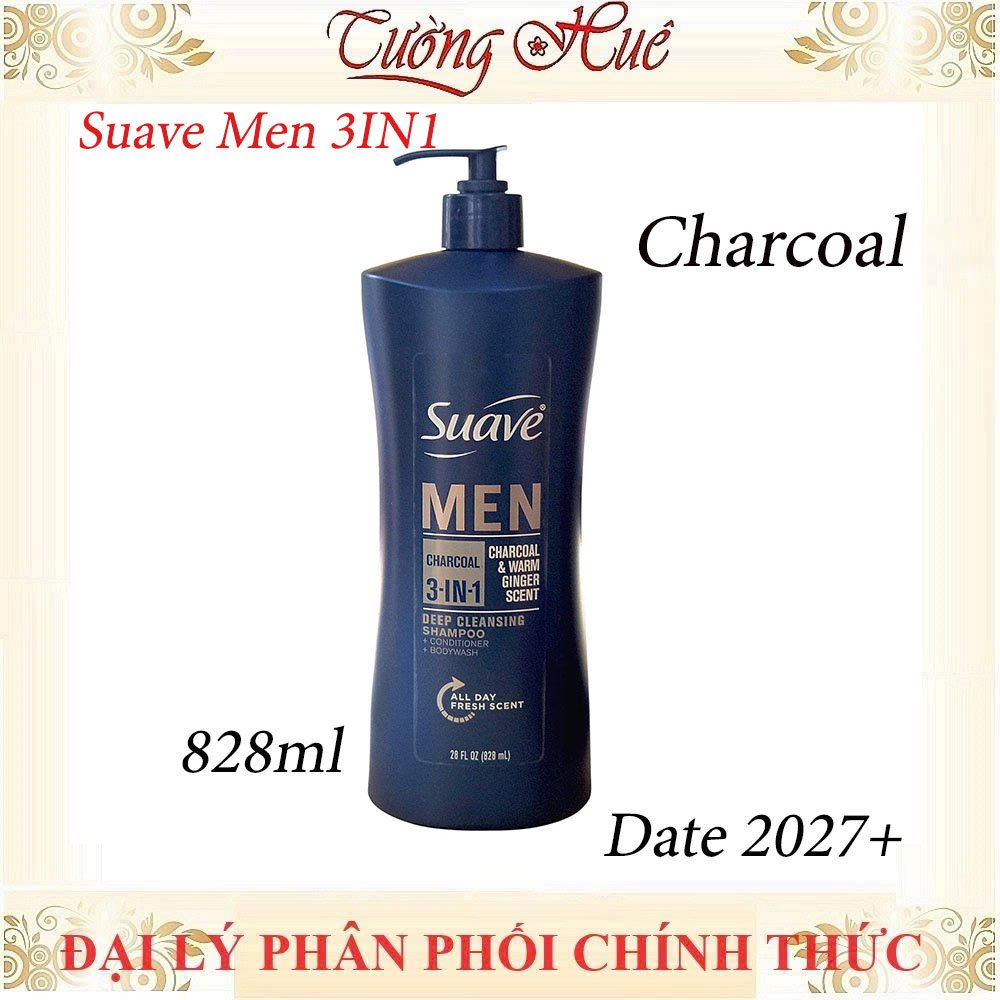 Tắm Gội Xả Cho Nam Suave Men 3in1 Nhiều Mùi Hương Lựa Chọn - 828ml/878ml