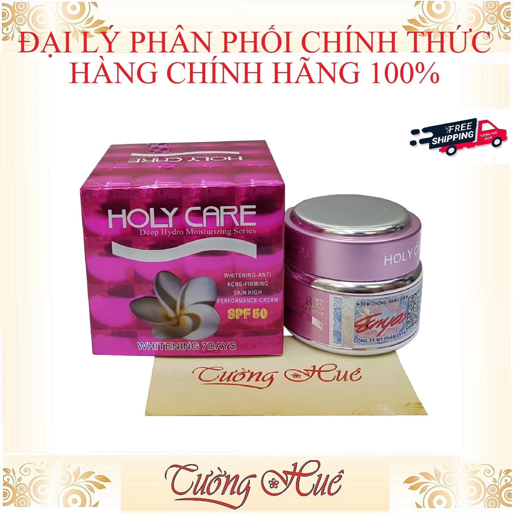 Kem Holy Care Dưỡng Trắng Da Ngừa Mụn - 20g - Hồng