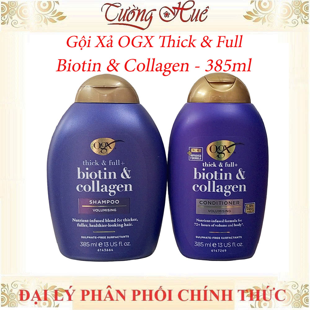 Gội Xả OGX Thick & Full - Biotin & Collagen 385ml - (Có Lựa Chọn)