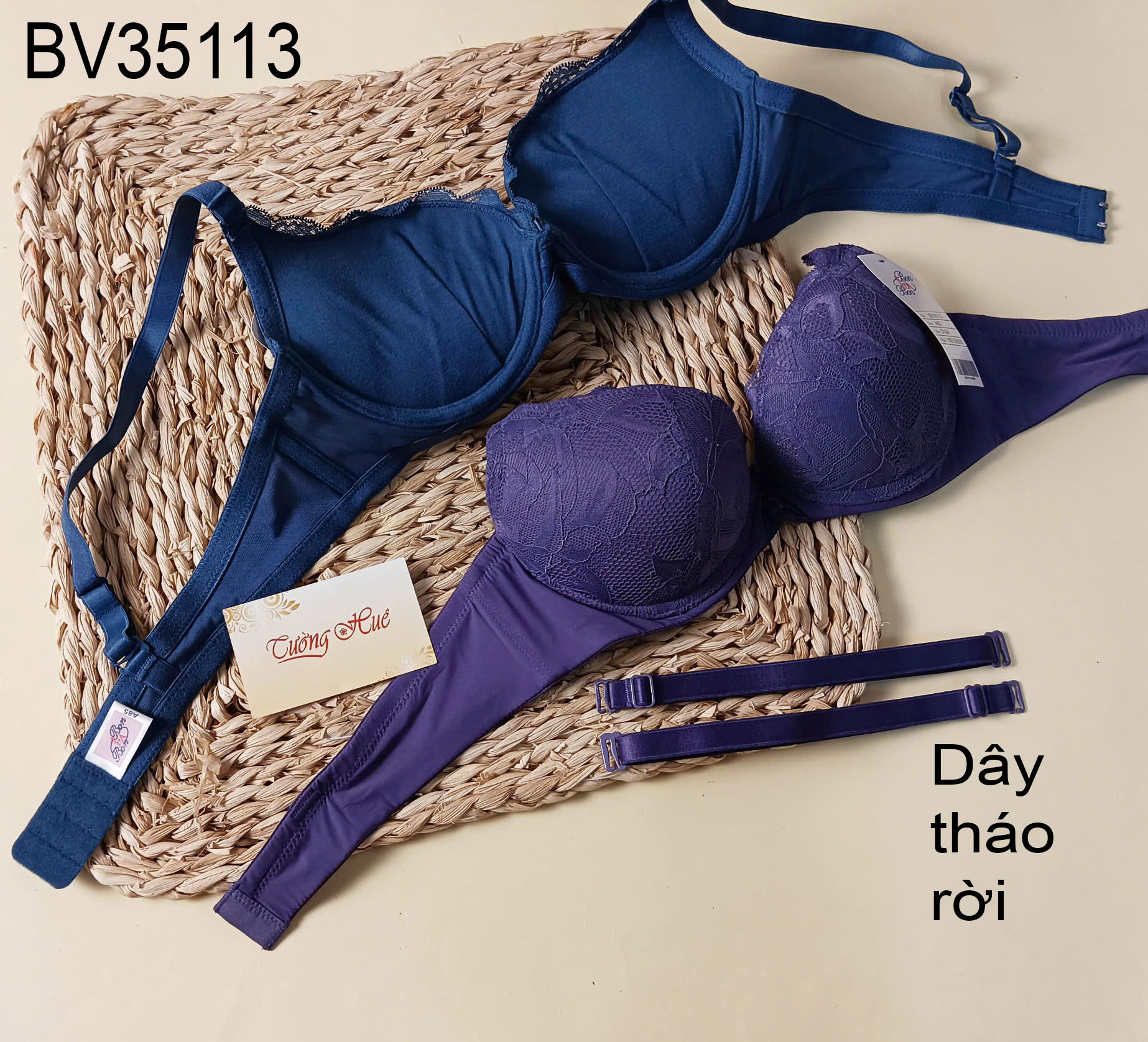 Áo lót nữ Bon Bon BV35113 mút dầy phối ren.