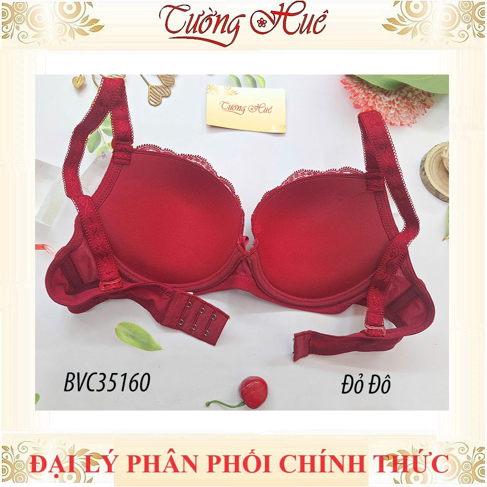 Áo lót nữ Bon Bon BV35160 mút mỏng phối ren dây vai có họa tiết có gọng