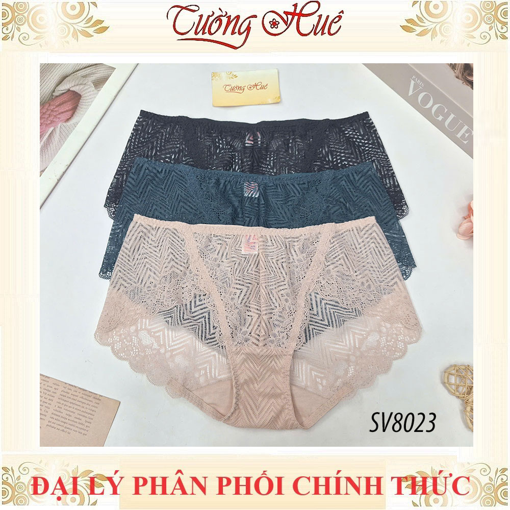 Quần lót nữ Bon Bon phối ren bảng lưng vừa SV8023 mềm mại tôn dáng