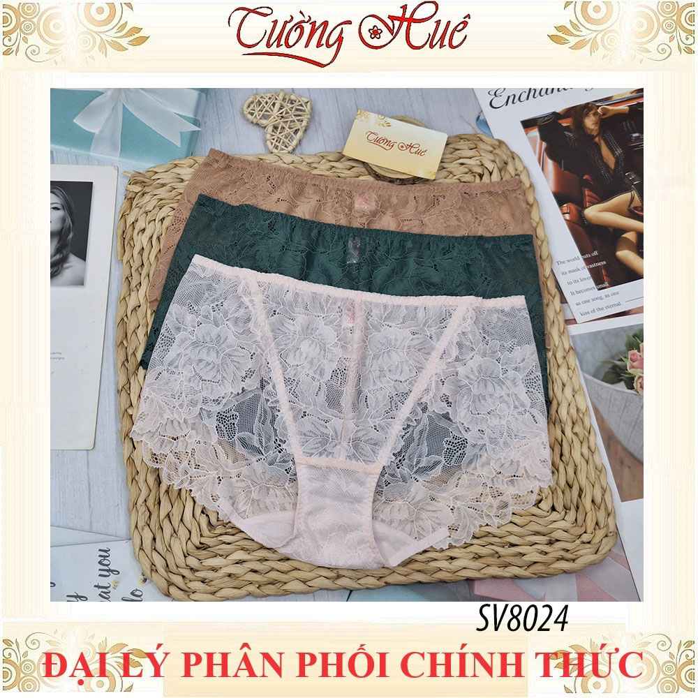 Quần Lót Nữ Bon Bon Lưng Cao Phối Ren Hoa SV8024 Ôm Gọn Tôn Dáng