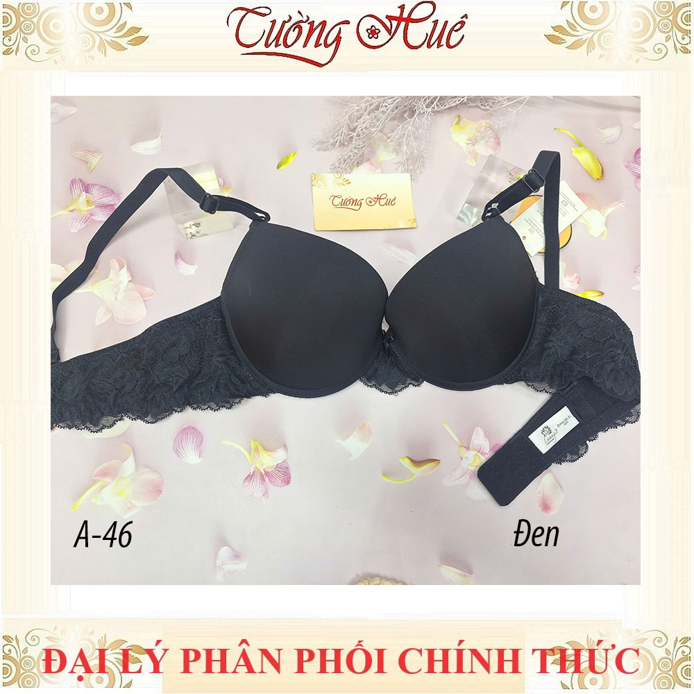 Áo lót nữ Lamagie A-46 Có Gọng Trơn Phối Ren Lưng Mút Nâng Vừa 2.5cm.