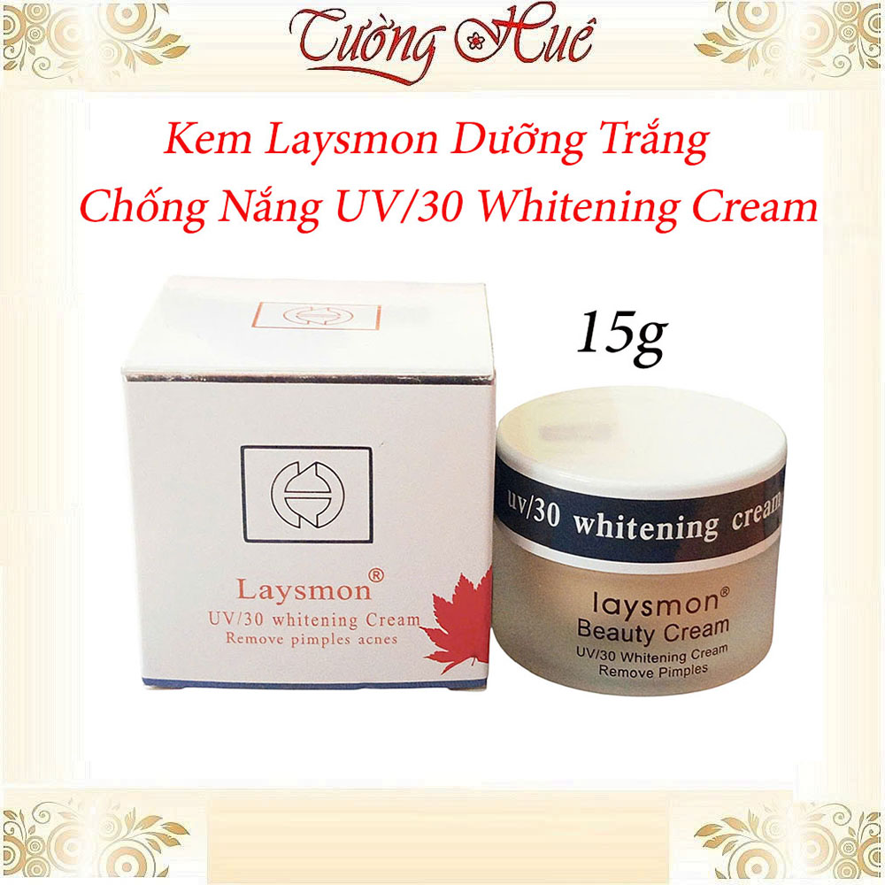 Kem Laysmon Dưỡng Trắng Chống Nắng UV/30 Whitening Cream - 15g - Nắp Nhựa