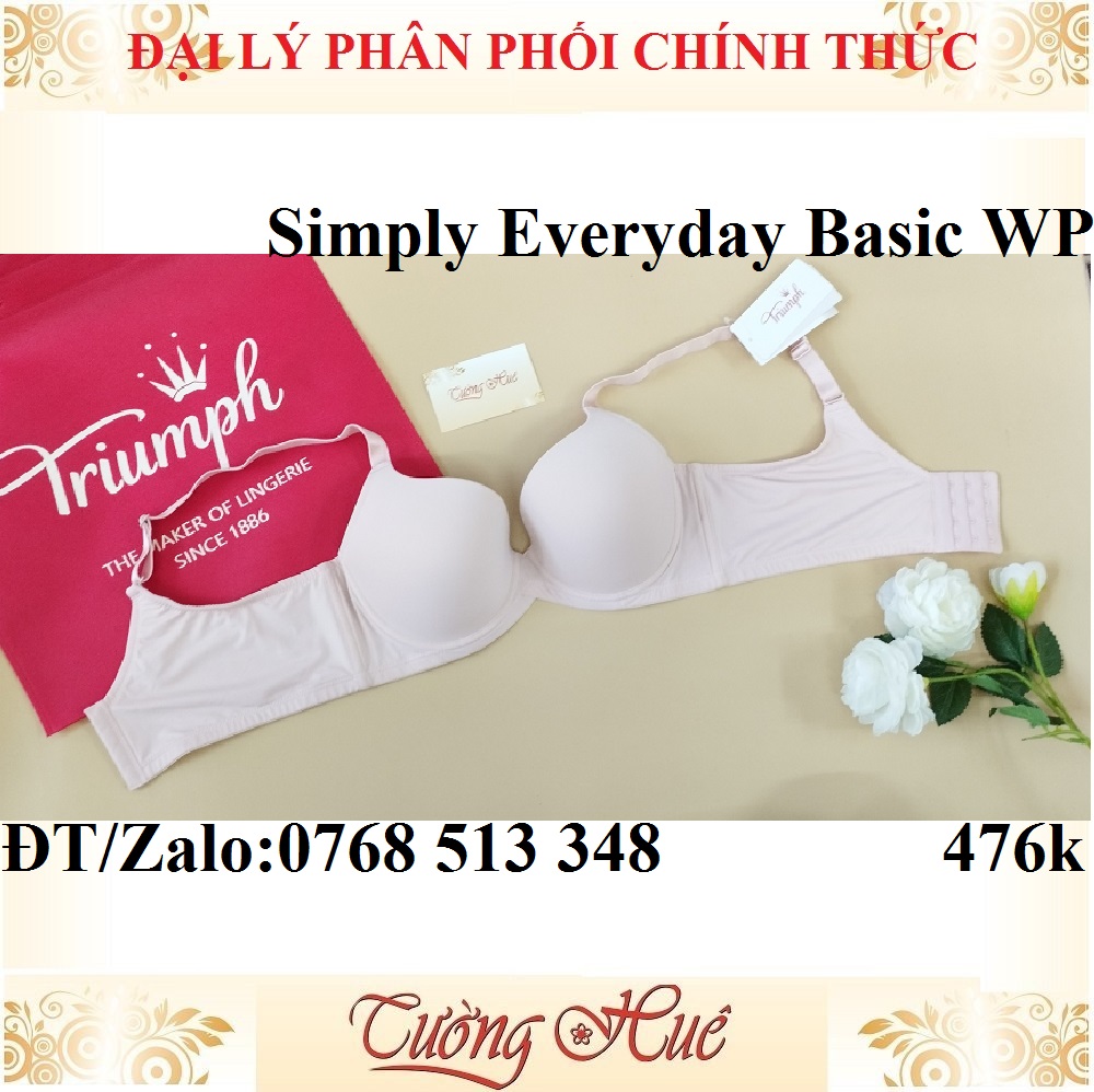 Áo lót nữ Triumph Simply Everyday Basic WP trơn mút mỏng lưng bảng to.