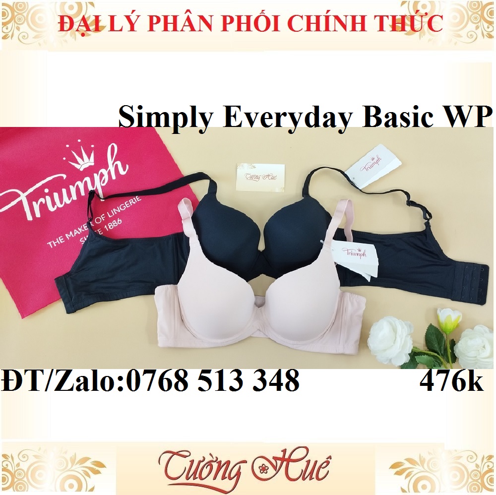 Áo lót nữ Triumph Simply Everyday Basic WP trơn mút mỏng lưng bảng to.