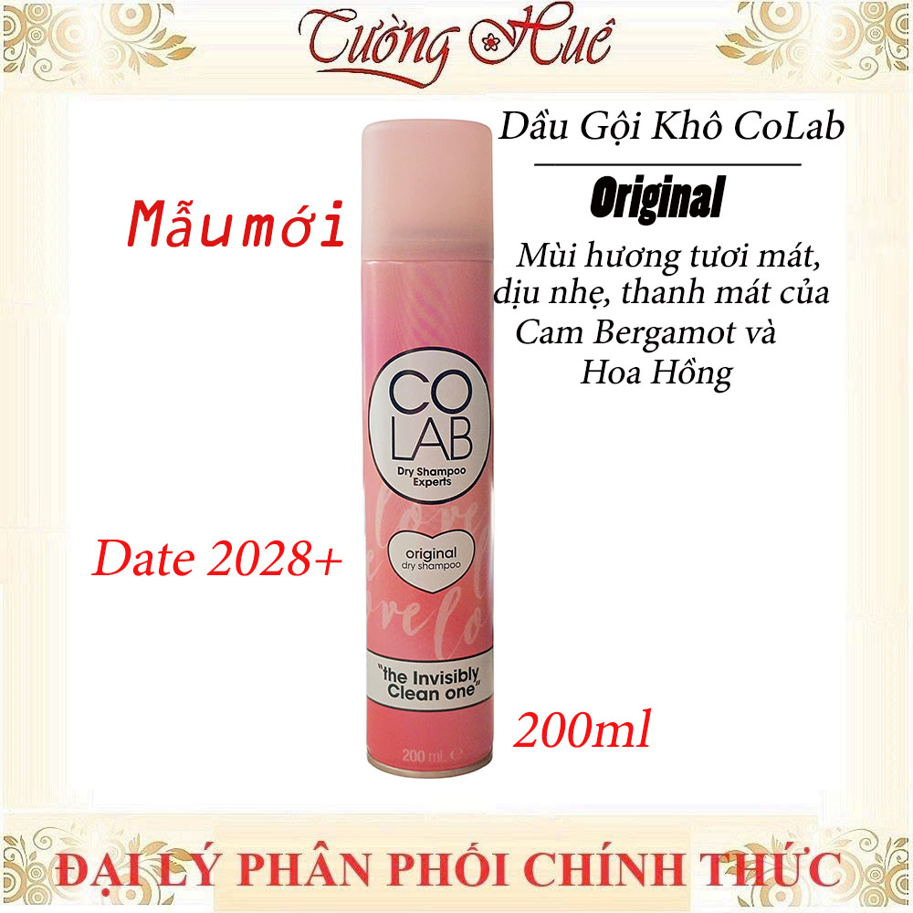 Dầu Gội Khô CoLab Dry Shampoo Nhiều Mùi Hương - 200ml (Có Lựa Chọn)
