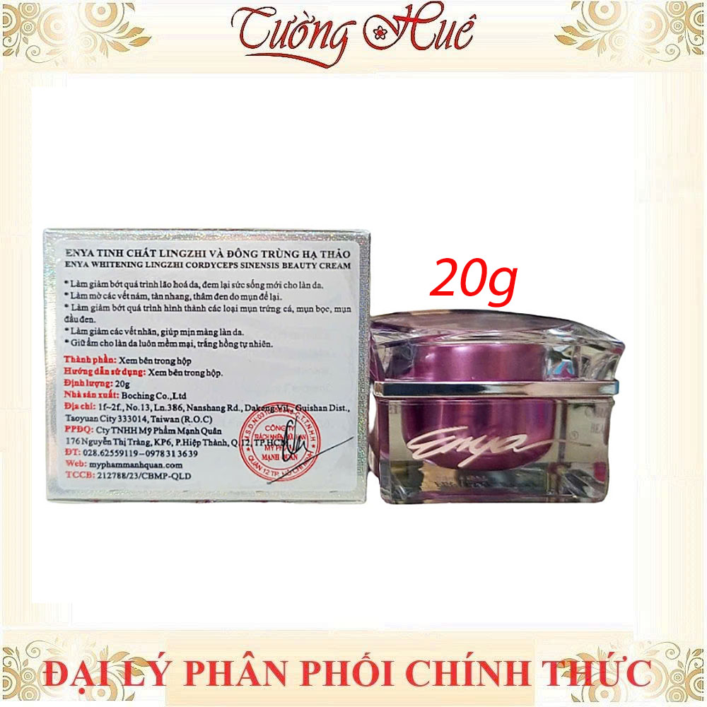 Kem Dưỡng Trắng ENYA Tinh Chất Linh Chi & Đông Trùng Hạ Thảo - 20g - Tím.