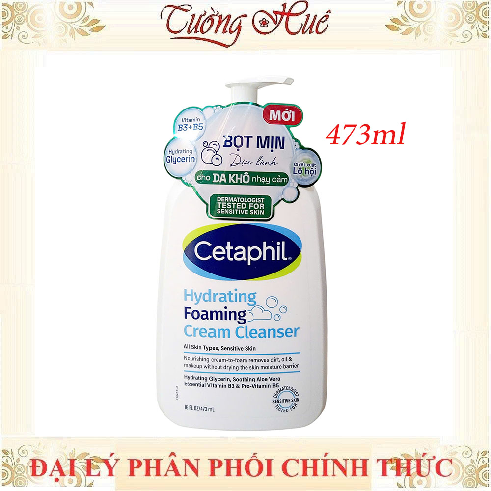 Sữa Rửa Mặt Cetaphil Hydrating Foaming Tạo Bọt Dịu Lành Cho Da Nhạy Cảm 236ml/473ml