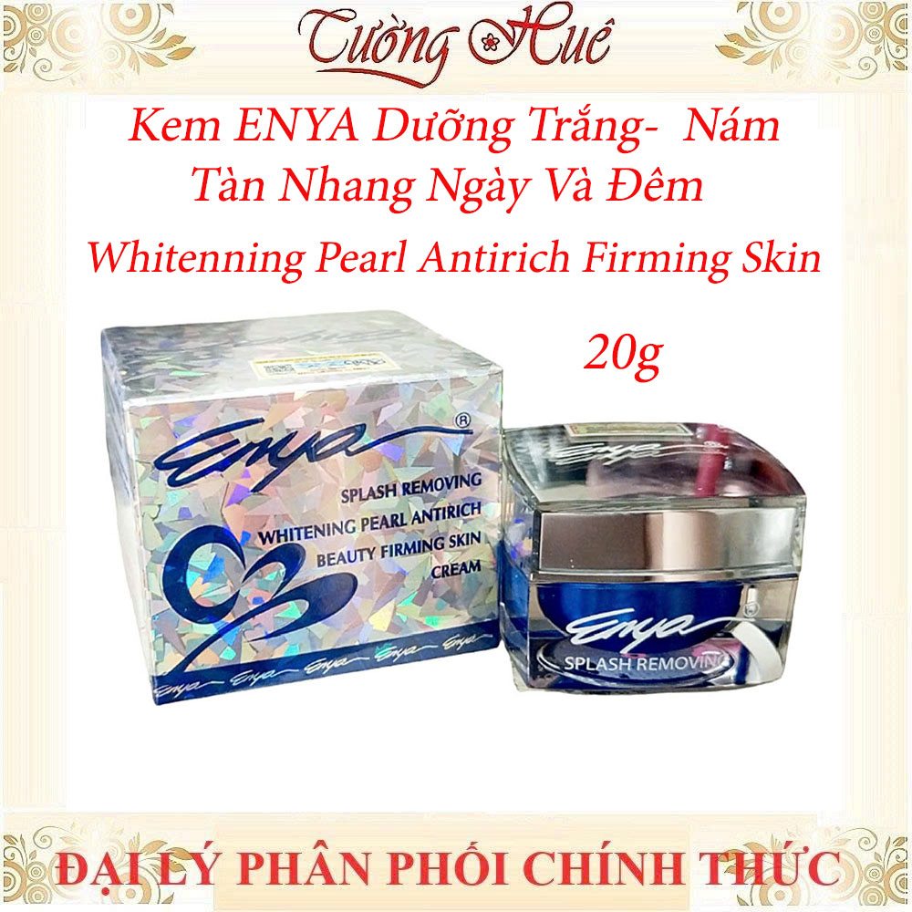 Kem ENYA Dưỡng Trắng Mờ Nám Whitenning Pearl Antirich Firming Skin Cream - 20g (Enya Nám Xanh)