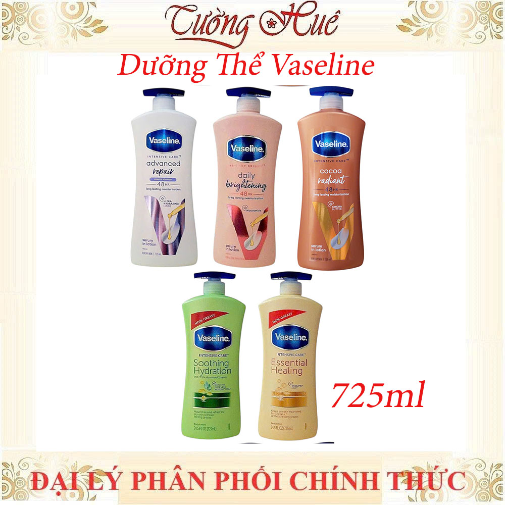 Dưỡng Thể Vaseline Mỹ Nhiều Loại - 725ml (Đặc biệt chất kem chai nâu lỏng hơn những chai còn lại).