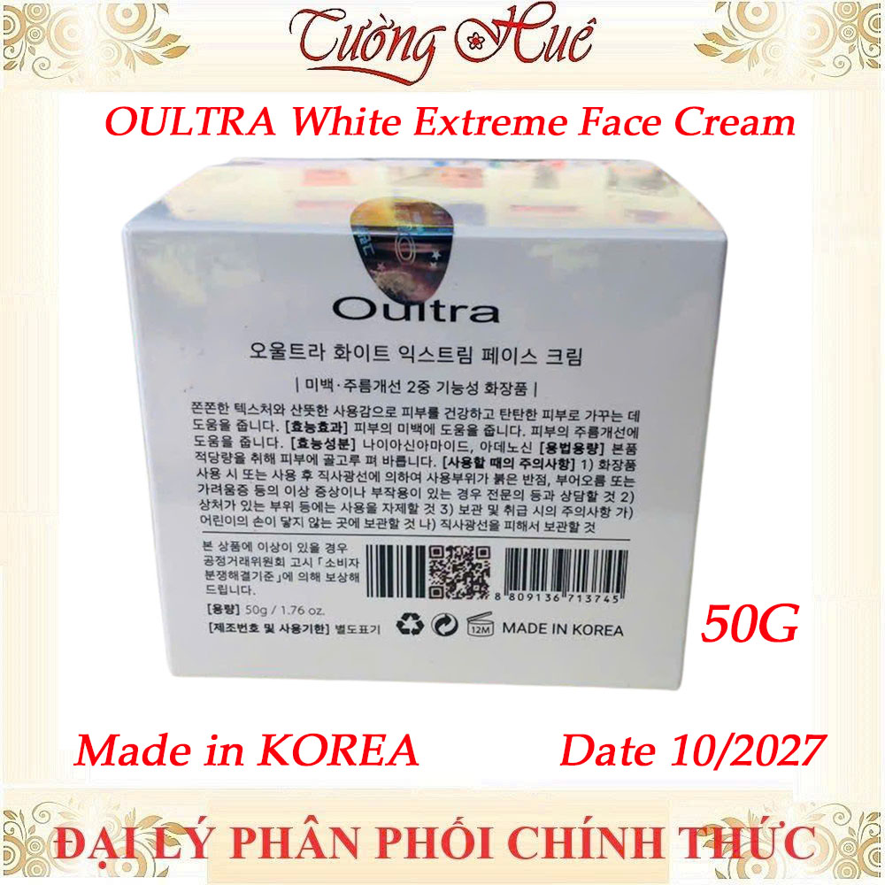 OULTRA Kem Dưỡng Trắng Chuyên Sâu - Phục Hồi - Trẻ Hóa Làn Da 50G
