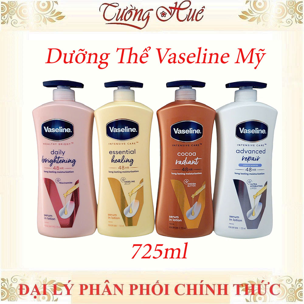 Dưỡng Thể Vaseline Mỹ Nhiều Loại - 725ml (Đặc biệt chất kem chai nâu lỏng hơn những chai còn lại).