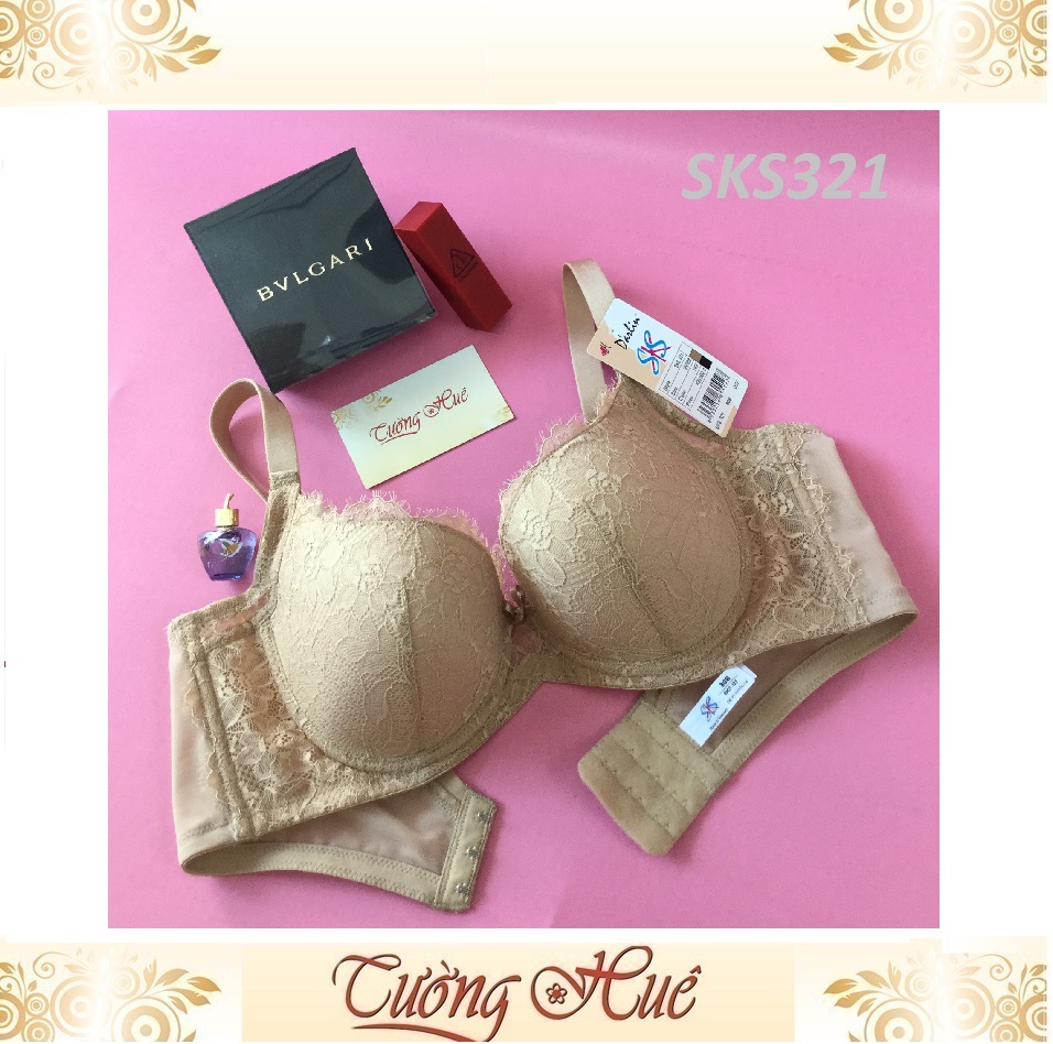 Áo lót nữ Darlin SKS 321 Có Gọng Mút Mỏng Ren Lưng Bảng To.