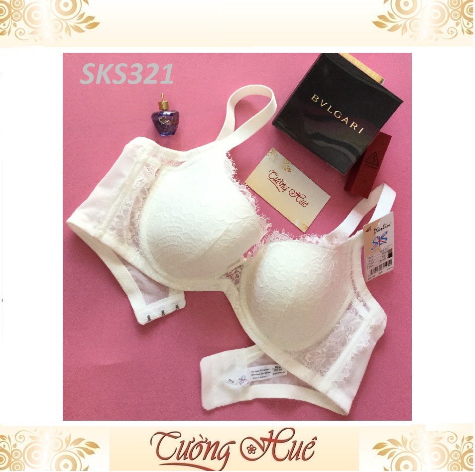 Áo lót nữ Darlin SKS 321 Có Gọng Mút Mỏng Ren Lưng Bảng To.