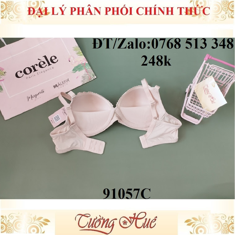 Áo lót nữ Marguerite-Paris 91057C trơn không gọng lưng chữ U.