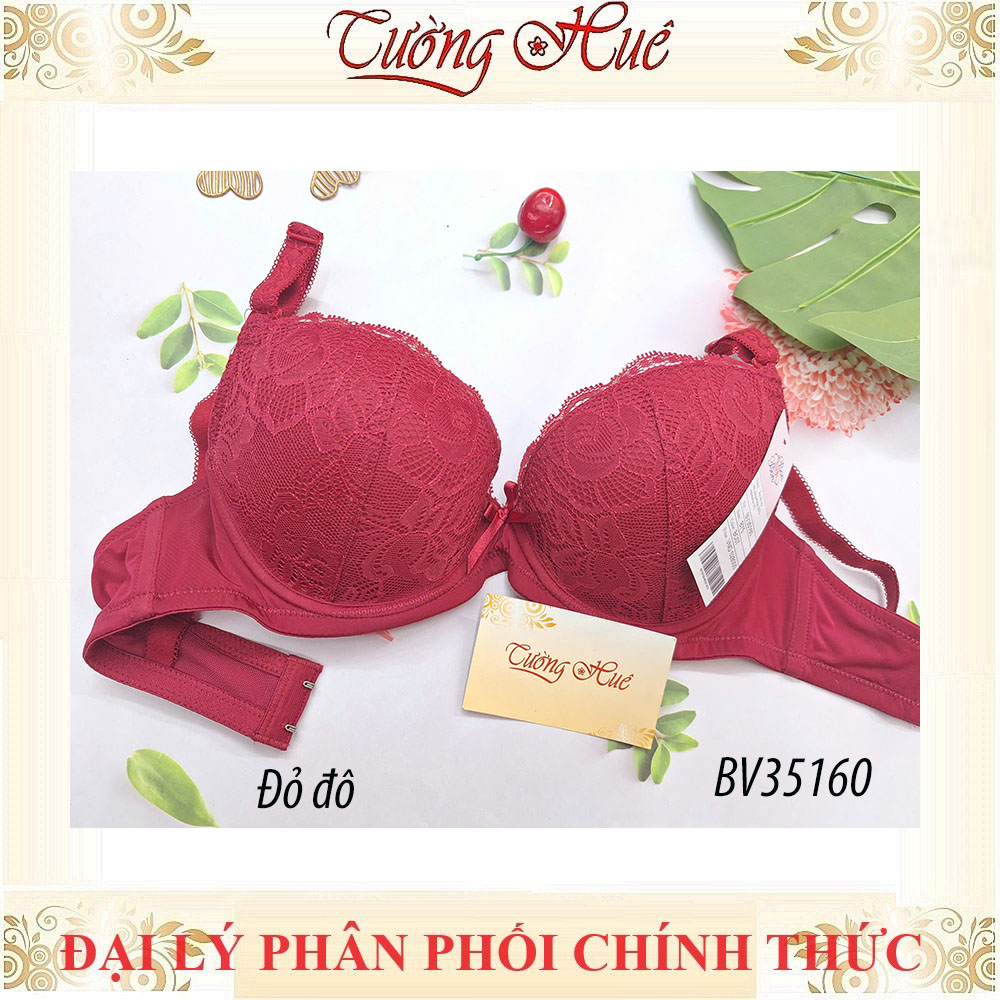 Áo lót nữ Bon Bon BV35160 mút mỏng phối ren dây vai có họa tiết có gọng