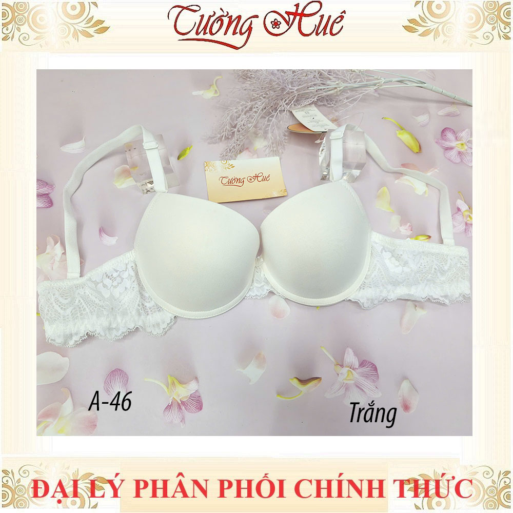 Áo lót nữ Lamagie A-46 Có Gọng Trơn Phối Ren Lưng Mút Nâng Vừa 2.5cm.
