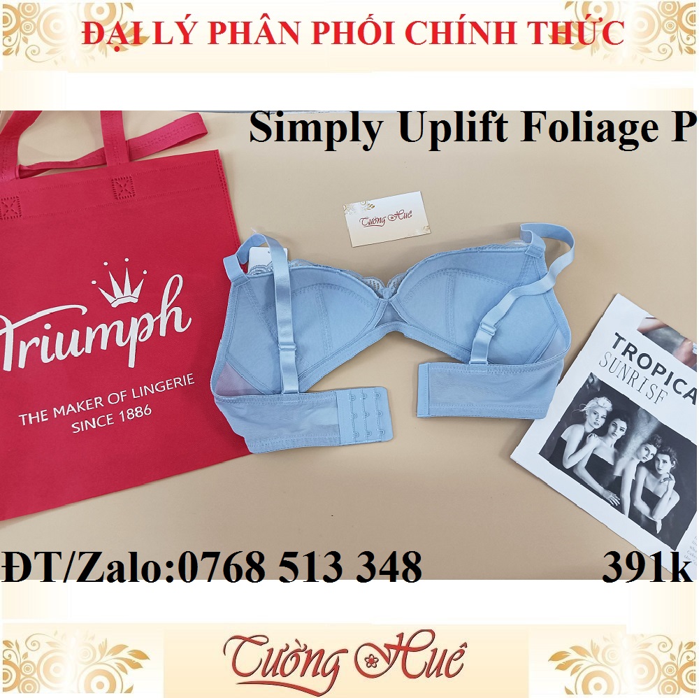 Áo lót nữ Triumph Simply Uplift Foliage P ren không gọng mỏng.