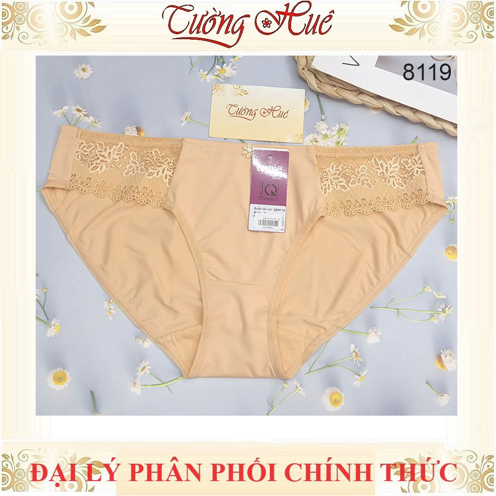 Quần lót nữ annie QE 8119 thun lạnh phối ren ( Form lớn lùi 1 size