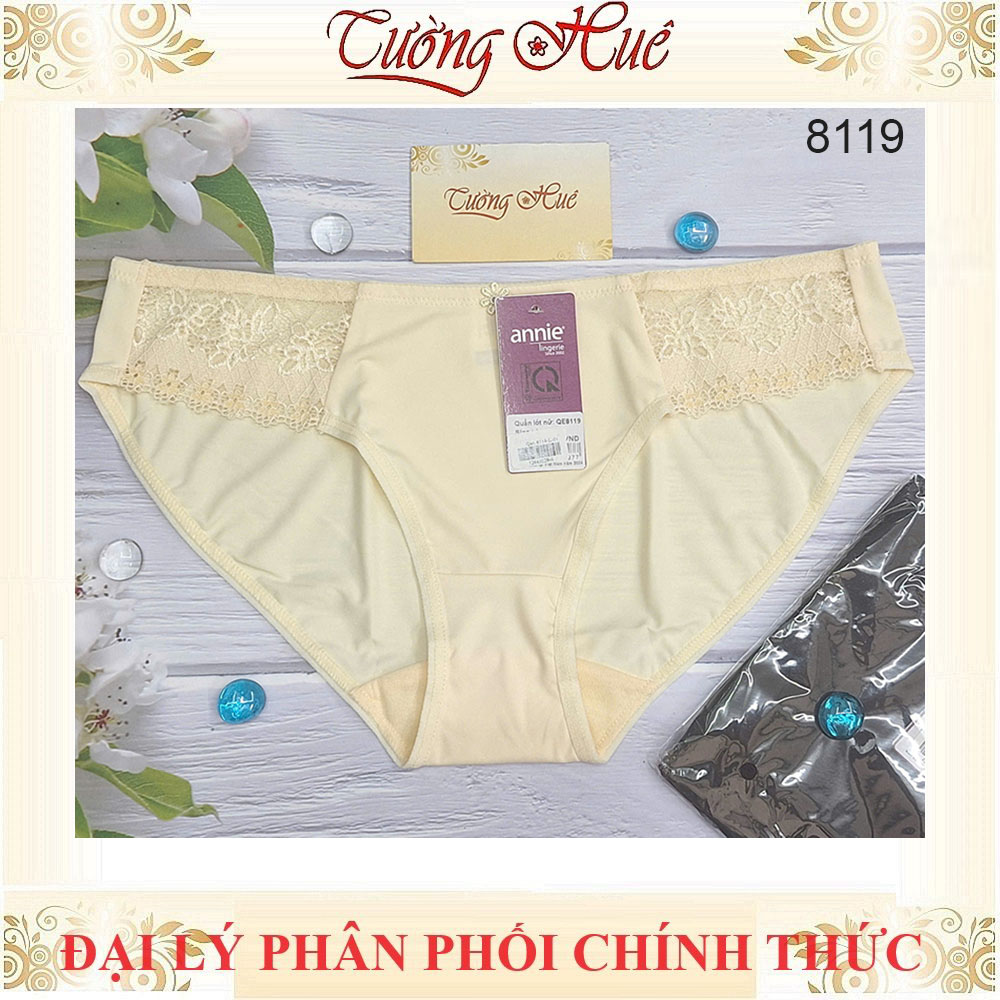 Quần lót nữ annie QE 8119 thun lạnh phối ren ( Form lớn lùi 1 size