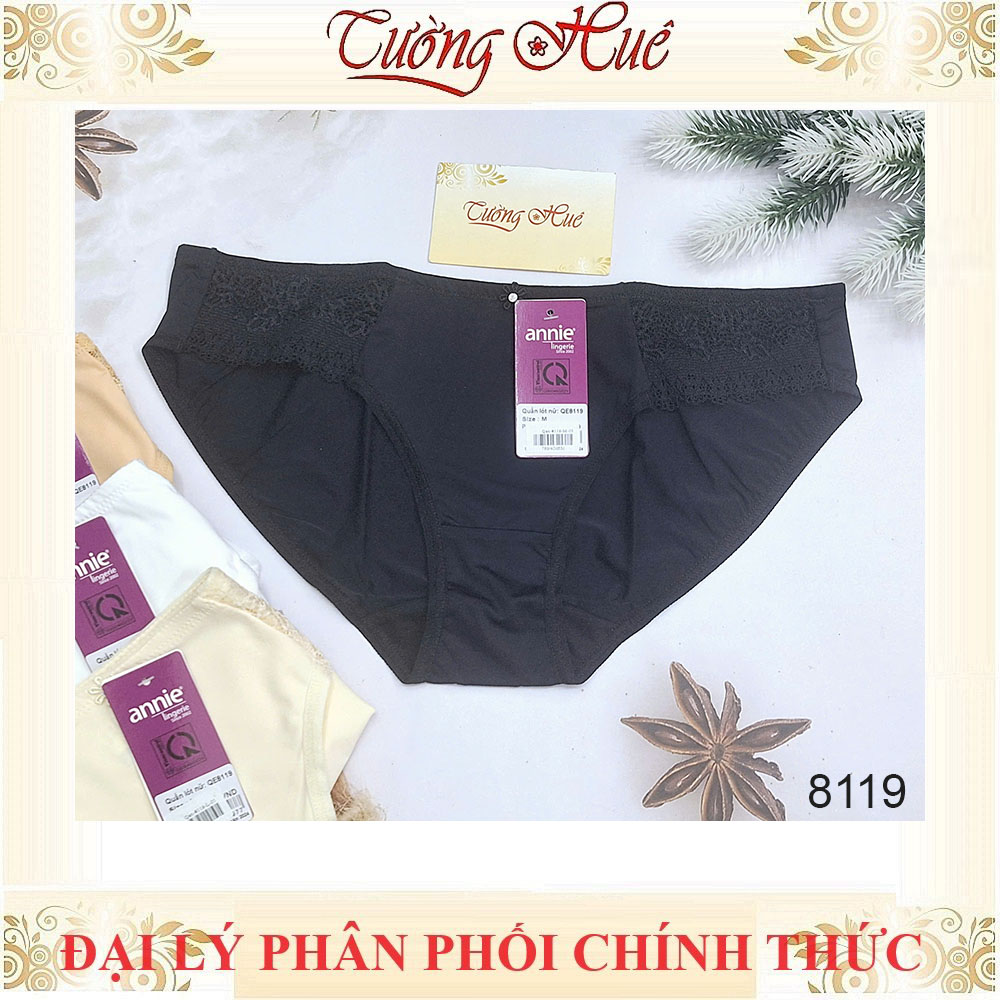 Quần lót nữ annie QE 8119 thun lạnh phối ren ( Form lớn lùi 1 size
