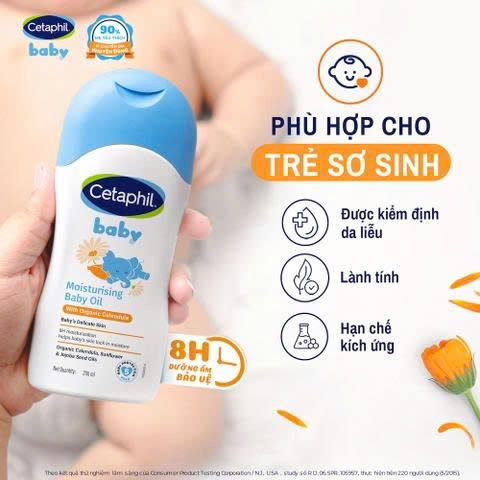 Dầu Dưỡng Ẩm Cetaphil Baby Moisturising Baby Oil With Organic Calendula 200ml