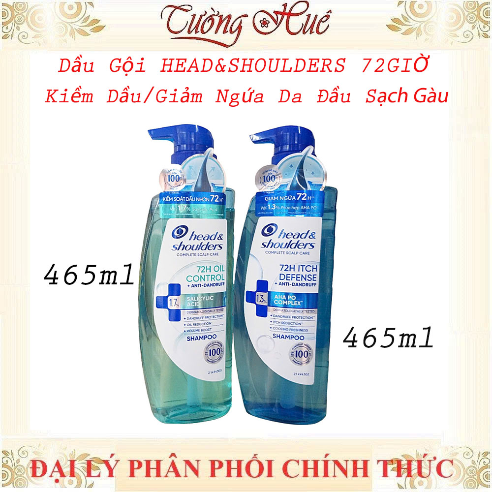 Dầu Gội HEAD & SHOULDERS 72 GIỜ Kiềm Dầu/ Giảm Ngứa Da Đầu Và Làm Sạch Gàu - 460ml