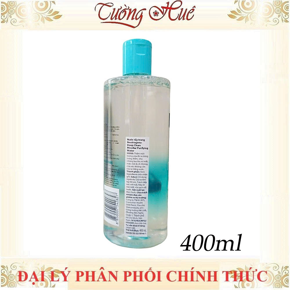 Nước Tẩy Trang Neutrogena Deep Clean Micellar Purifying Water - 400ml