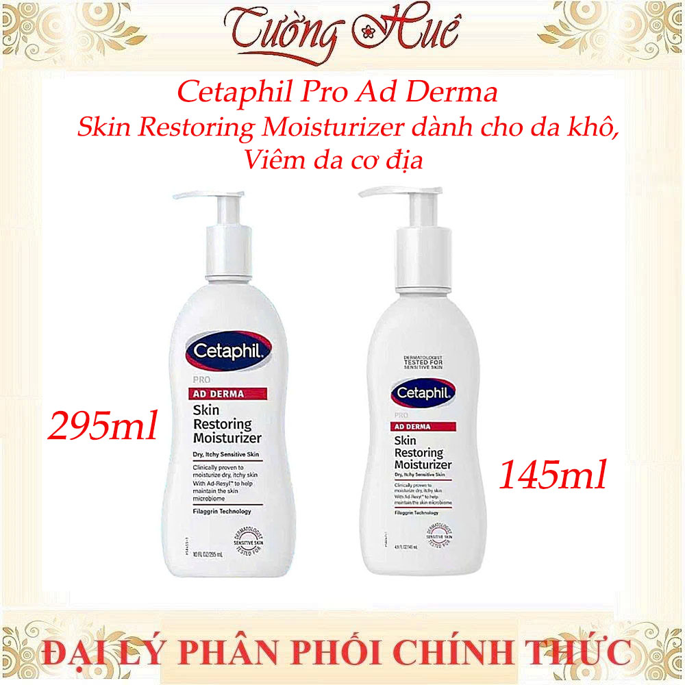 Sữa dưỡng thể Cetaphil Pro Ad Derma Skin Restoring Moisturizer dành cho da khô, da cơ địa 295ml/145ml