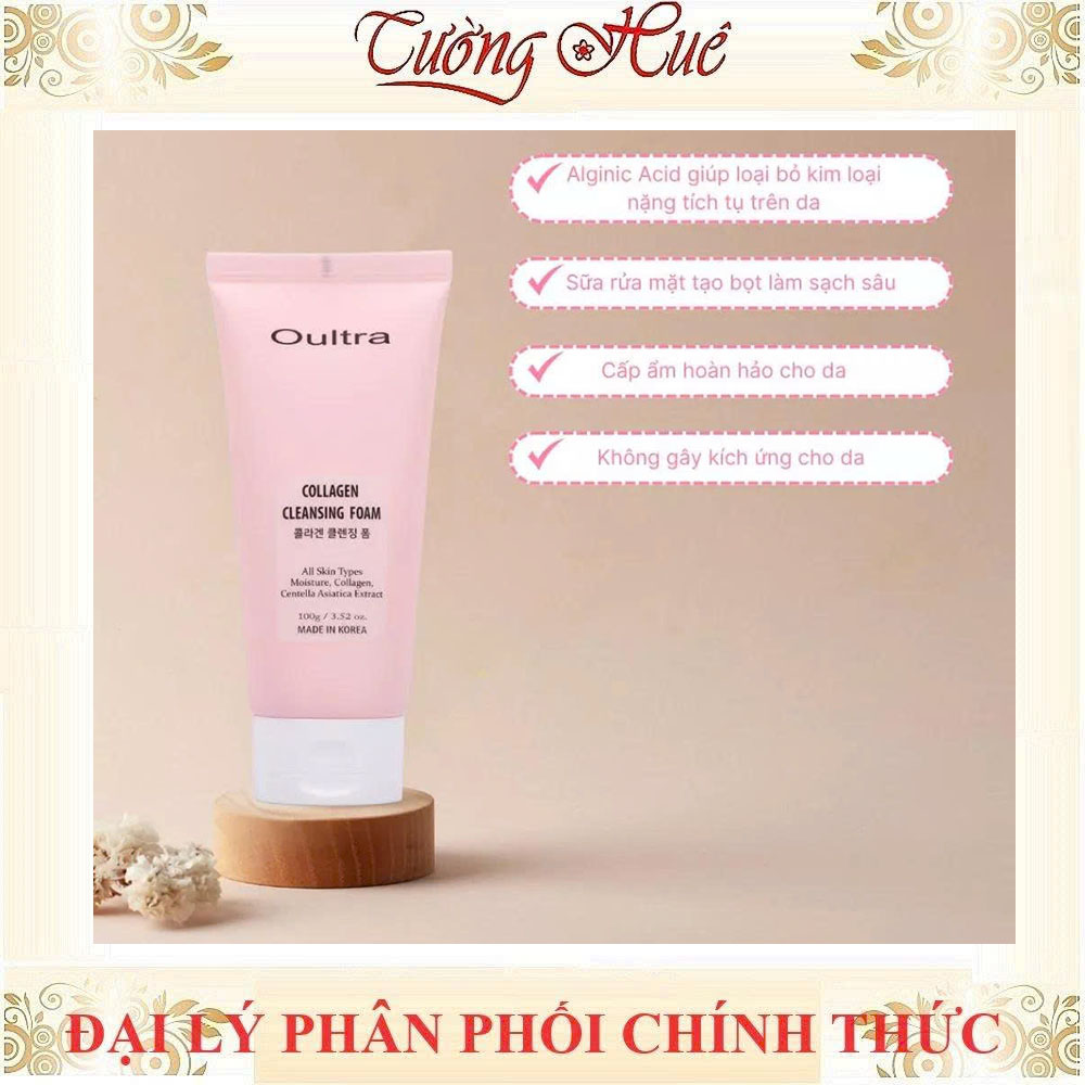 OULTRA Collagen Cleansing Foam Sữa Rửa Mặt Trắng Da Dịu Nhẹ 100g
