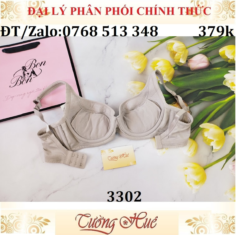 Áo lót nữ Bon Bon BSCB 3302 mút mỏng đệm tháo rời, lưng chữ U.