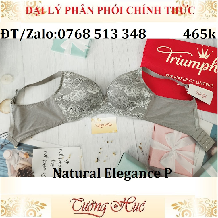 Áo lót nữ Triumph Natural Elegance P ren thêu hoa, không gọng mút mỏng.