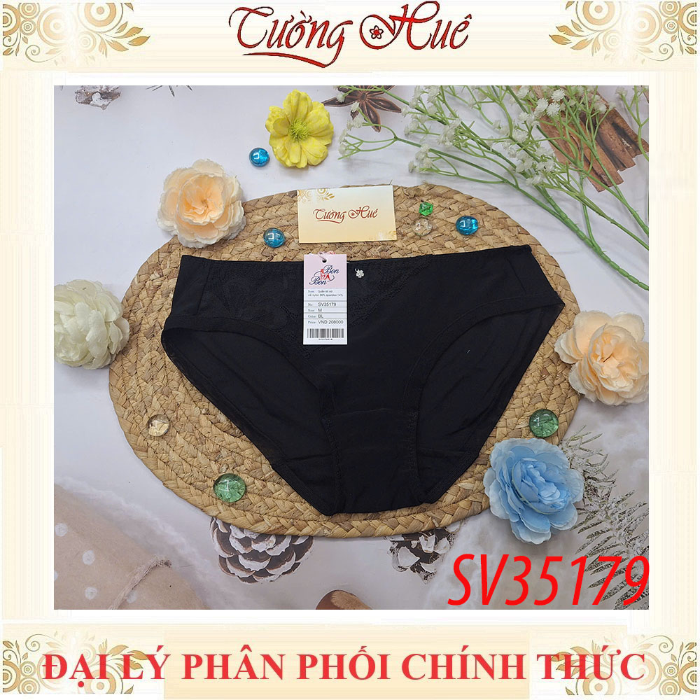 Quần lót nữ Bon Bon SV35179 lưng vừa ren mềm dính charm