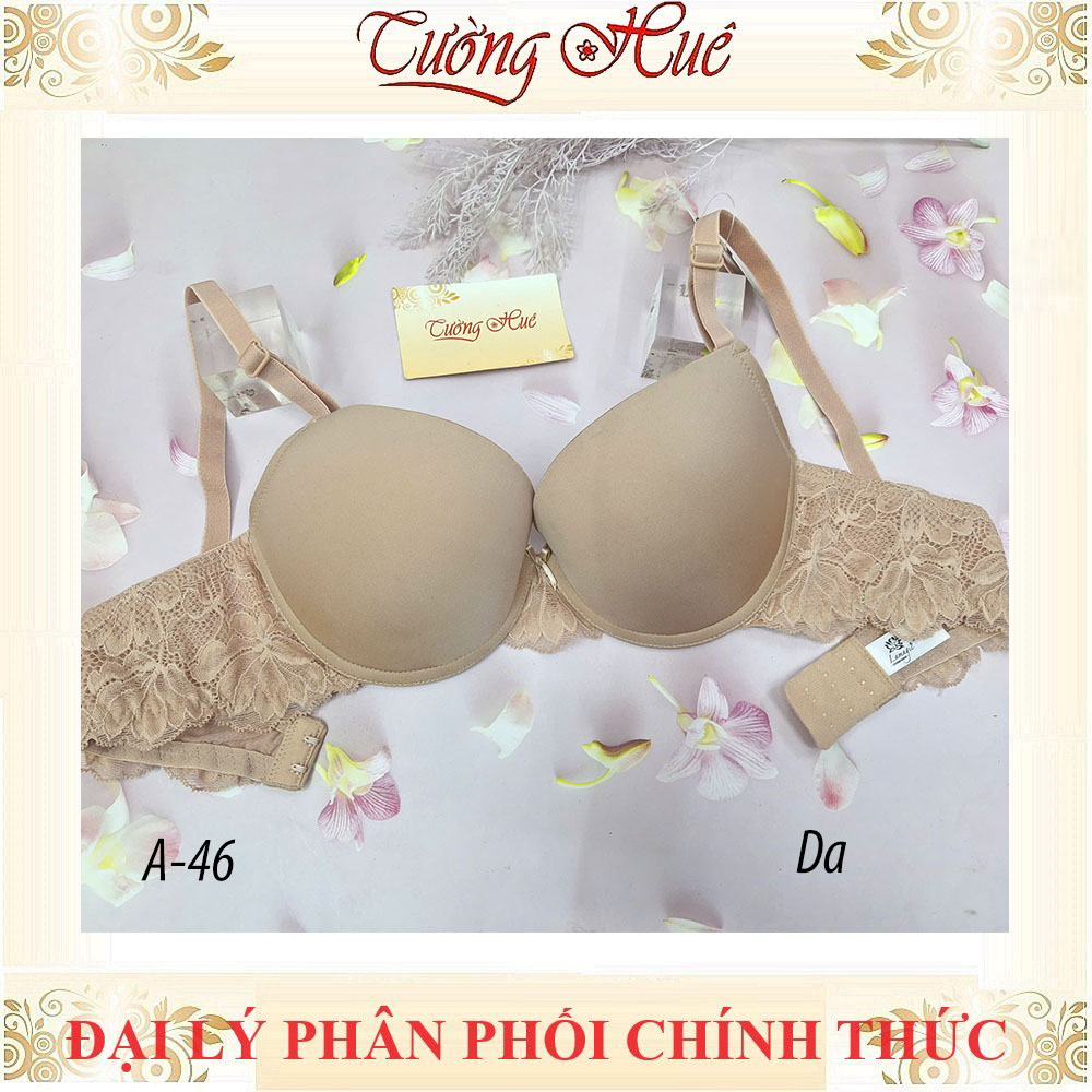Áo lót nữ Lamagie A-46 Có Gọng Trơn Phối Ren Lưng Mút Nâng Vừa 2.5cm.